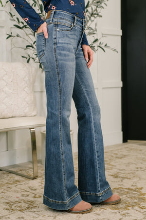 Judy Blue Eva High Waist Flare Tummy Control Double Button WB (0-24)