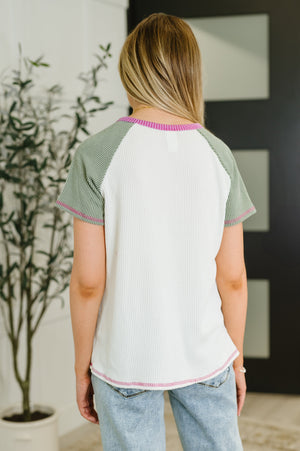 Everyday Envy Cable Ribbed Knit in Light Olive (SM-XL)