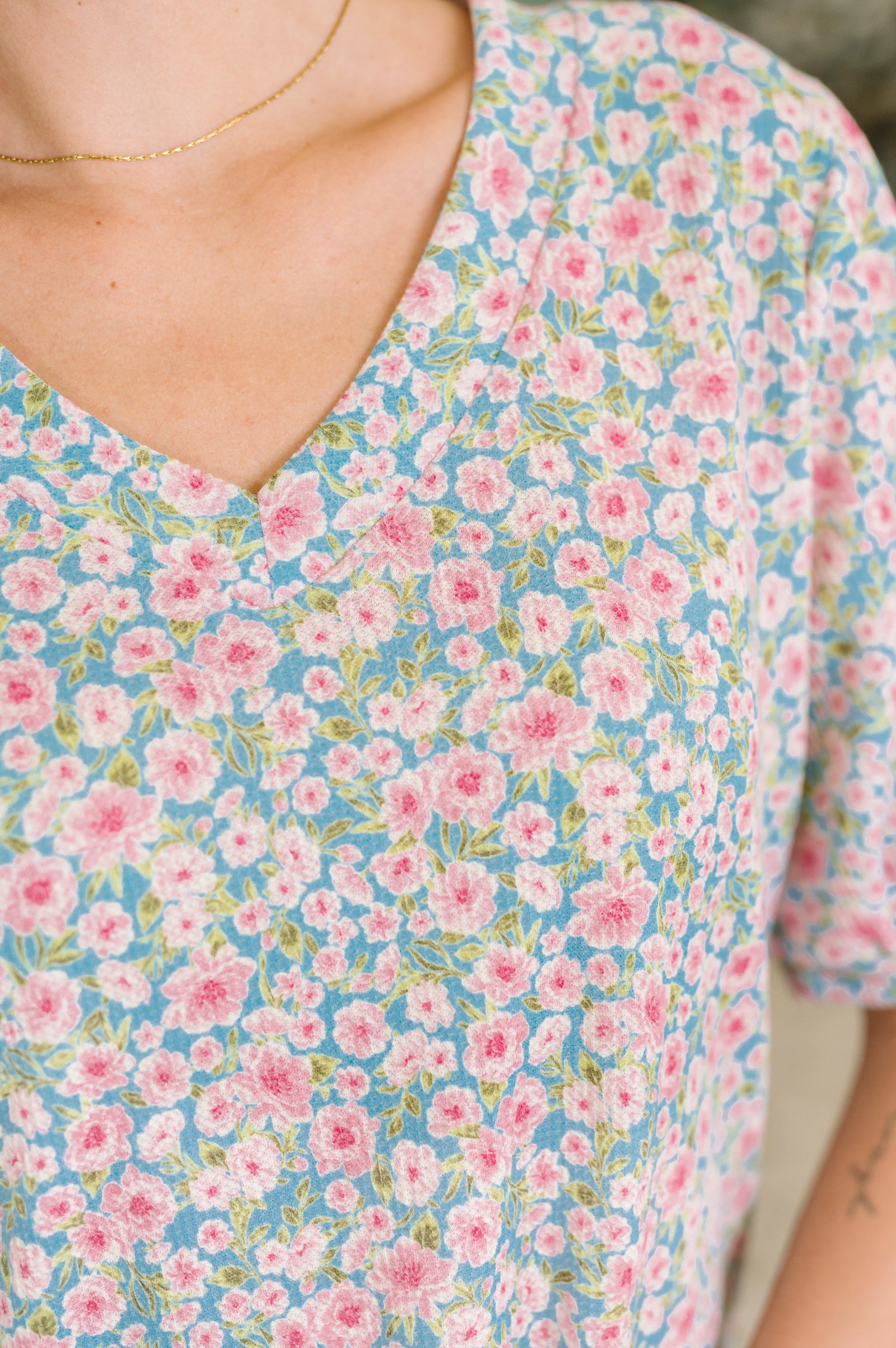 Everything in My Power Floral Puff Sleeve Blouse (SM-3X)