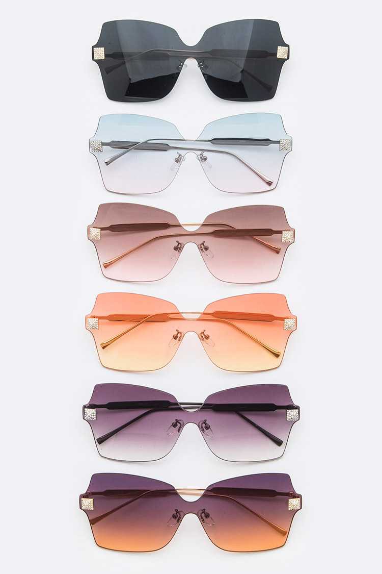 Butterfly Rimless Oversized Sunglasses - STB Boutique