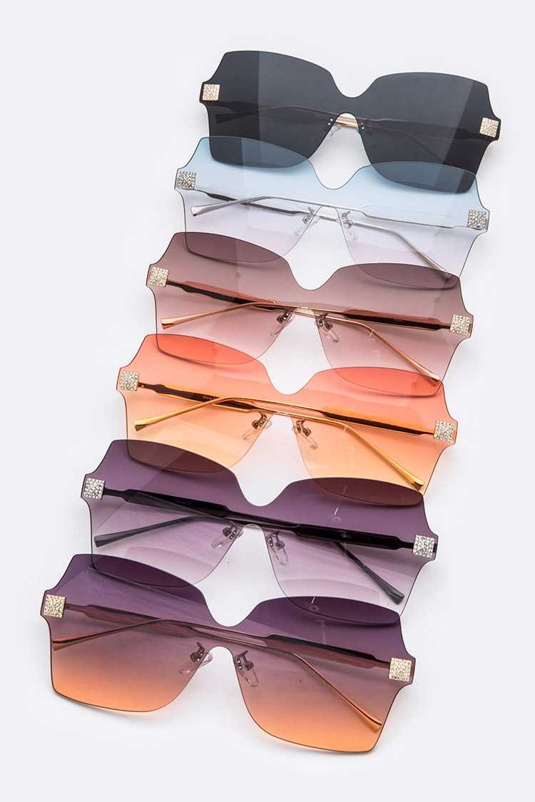 Butterfly Rimless Oversized Sunglasses
