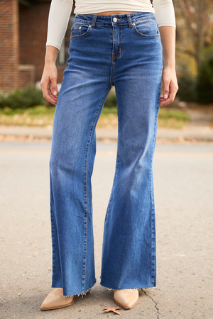 My Favorite Dark Wash Relaxed Flare Jeans SALE - STB Boutique