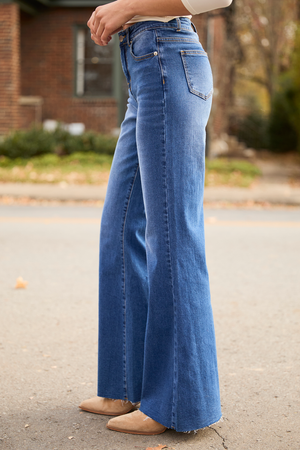 My Favorite Dark Wash Relaxed Flare Jeans SALE - STB Boutique