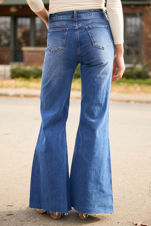 My Favorite Dark Wash Relaxed Flare Jeans SALE - STB Boutique