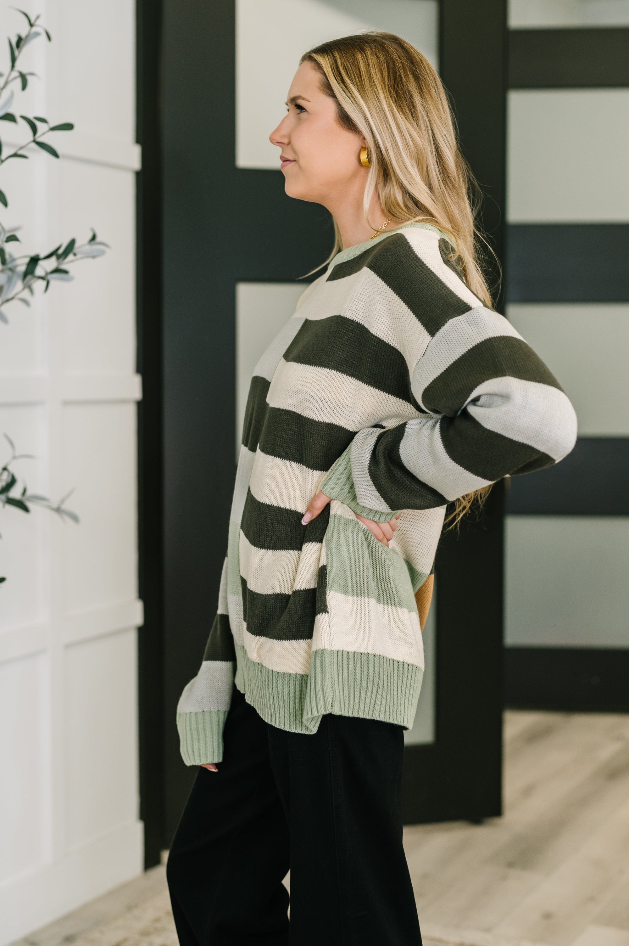 Fall Into Us Color Block Knit Pullover (SM-3X)