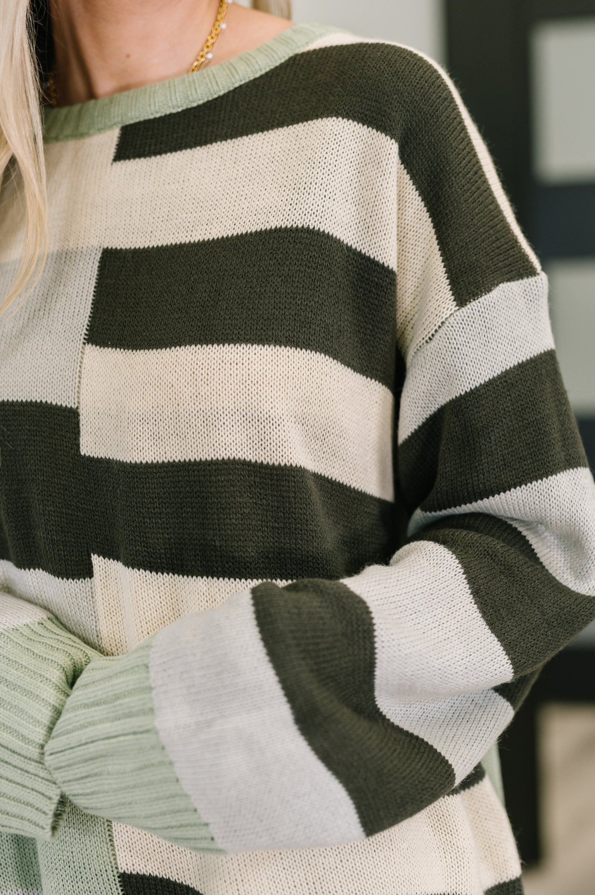 Fall Into Us Color Block Knit Pullover (SM-3X)