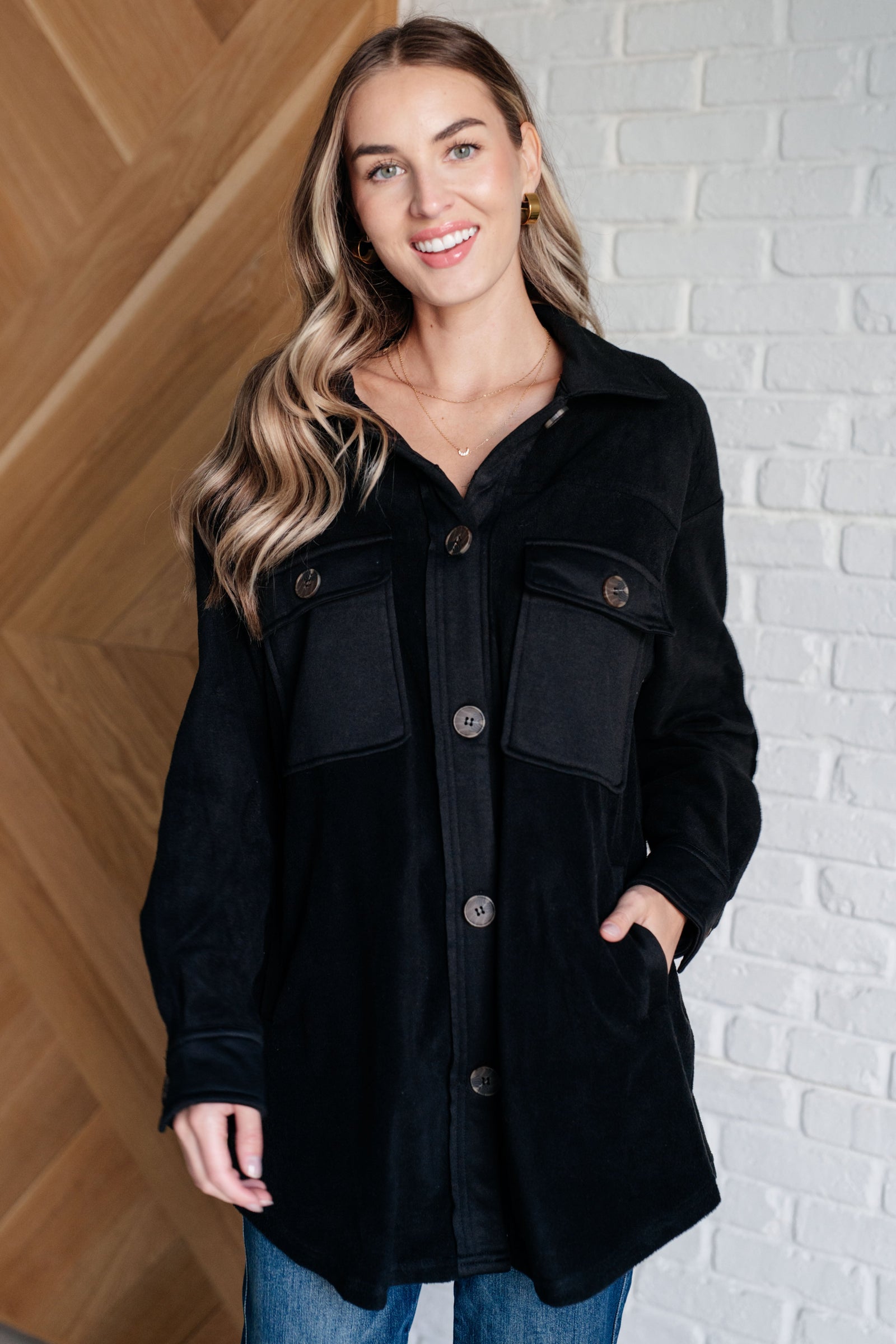 Fantastic in Fleece Jacket in Black (SM-3X)