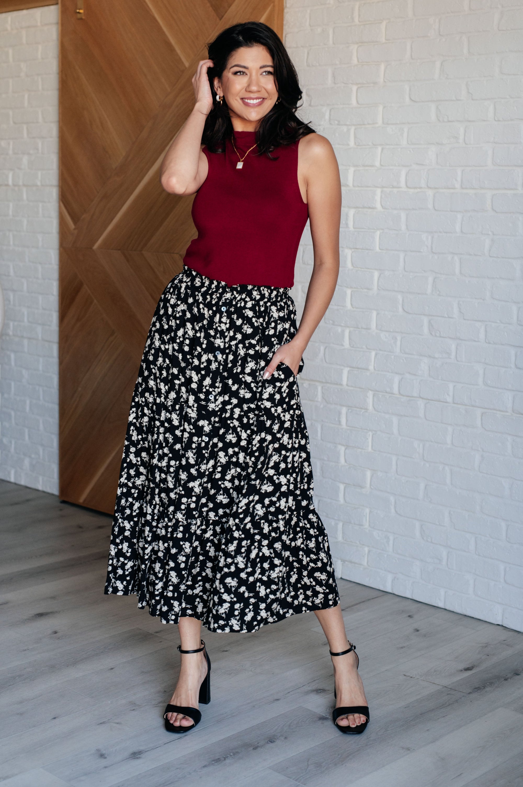 Fielding Flowers Floral Skirt (SM-3X)