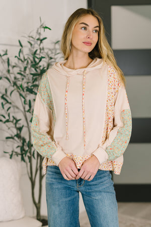 Floral Patchwork Hooded Pullover (SM-3X) - STB Boutique