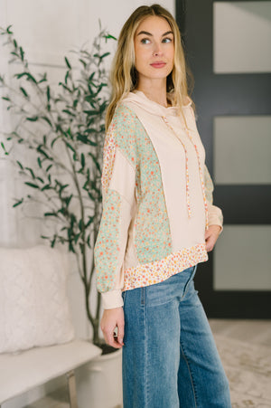 Floral Patchwork Hooded Pullover (SM-3X) - STB Boutique