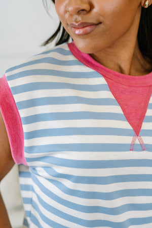 Following Through Color Block Muscle Tee (SM-3X)