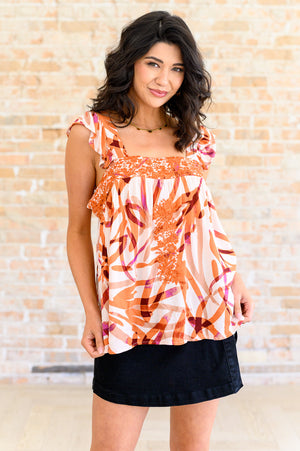 Francesca Embroidered Top in Rust (SM-3X) - STB Boutique