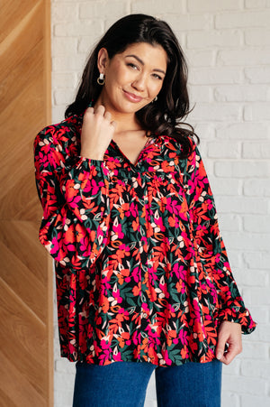 Francophile Ruffle Detail Button Up (SM-2X) - STB Boutique