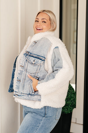 Full Send Sherpa Lined Denim Jacket - STB Boutique