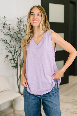 Getting Good V-Neck Tank in Lilac (SM-3X)
