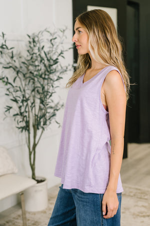 Getting Good V-Neck Tank in Lilac (SM-3X)