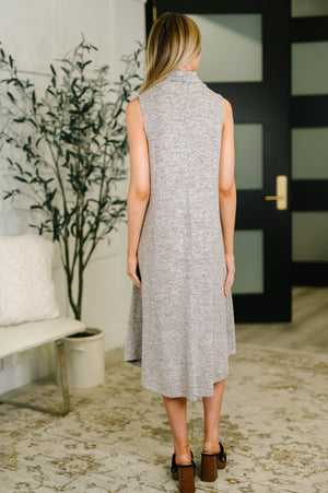 Glam Dress and Cardigan Set in Chocolate (SM-3X)