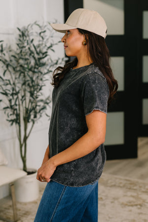 Had to Be There Mineral Wash Tee in Ash Black (SM-3X)