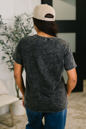 Had to Be There Mineral Wash Tee in Ash Black (SM-3X)