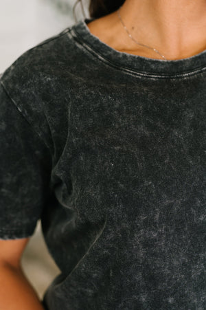 Had to Be There Mineral Wash Tee in Ash Black (SM-3X)
