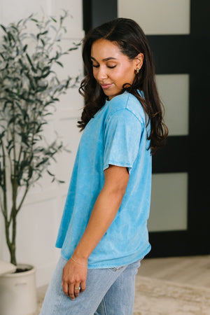 Had to Be There Mineral Wash Tee in Deep Sky (SM-3X)