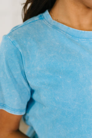 Had to Be There Mineral Wash Tee in Deep Sky (SM-3X)