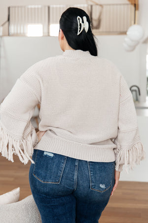 Handle It All Fringe Detail Sweater (SM-3X)