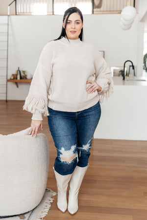 Handle It All Fringe Detail Sweater (SM-3X)