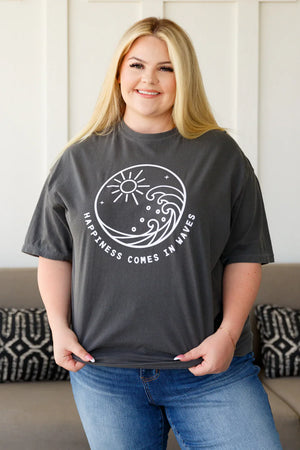 Happiness Comes in Waves Tee (SM-3X) - STB Boutique
