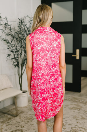 Harbour Quarter Zip Dress in Coastal Pink (SM-3X)