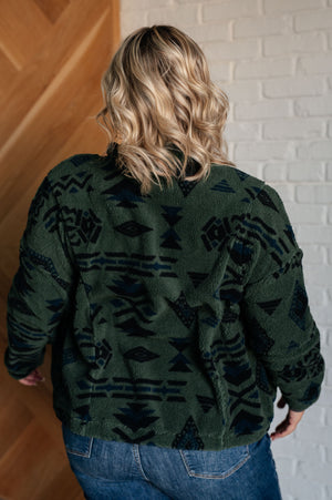 High Perspective Geometric Fleece Jacket (SM-3X)