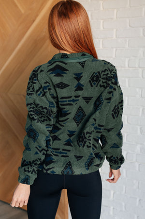 High Perspective Geometric Fleece Jacket (SM-3X)