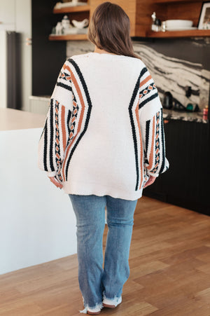 Holding On Aztec Print Cardigan (SM-3X)
