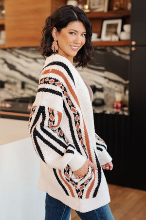 Holding On Aztec Print Cardigan (SM-3X)