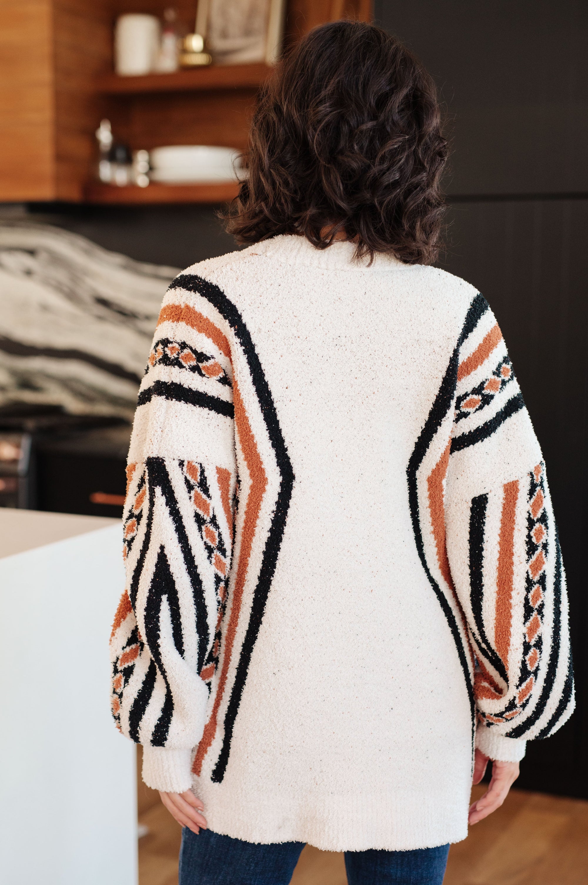 Holding On Aztec Print Cardigan (SM-3X)