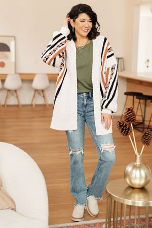 Holding On Aztec Print Cardigan (SM-3X)