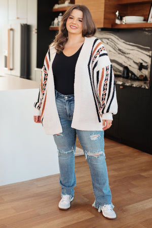 Holding On Aztec Print Cardigan (SM-3X)