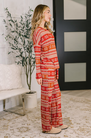 Holly's Jolly Pajama Top and Bottom Set (SM-3X)