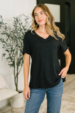 I Don't Have to Choose V-Neck Tee in Black (SM-3X)