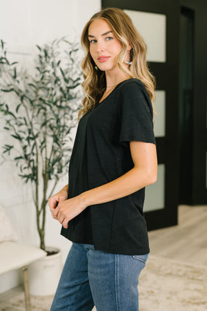 I Don't Have to Choose V-Neck Tee in Black (SM-3X)