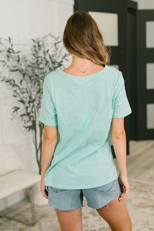 I Don't Have to Choose V-Neck Tee in Mint (SM-3X)