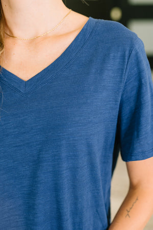 I Don't Have to Choose V-Neck Tee in Navy (SM-3X)