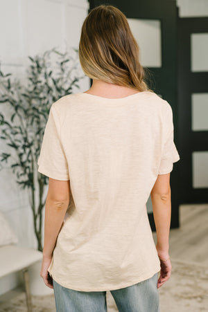 I Don't Have to Choose V-Neck Tee in Oatmeal (SM-3X)