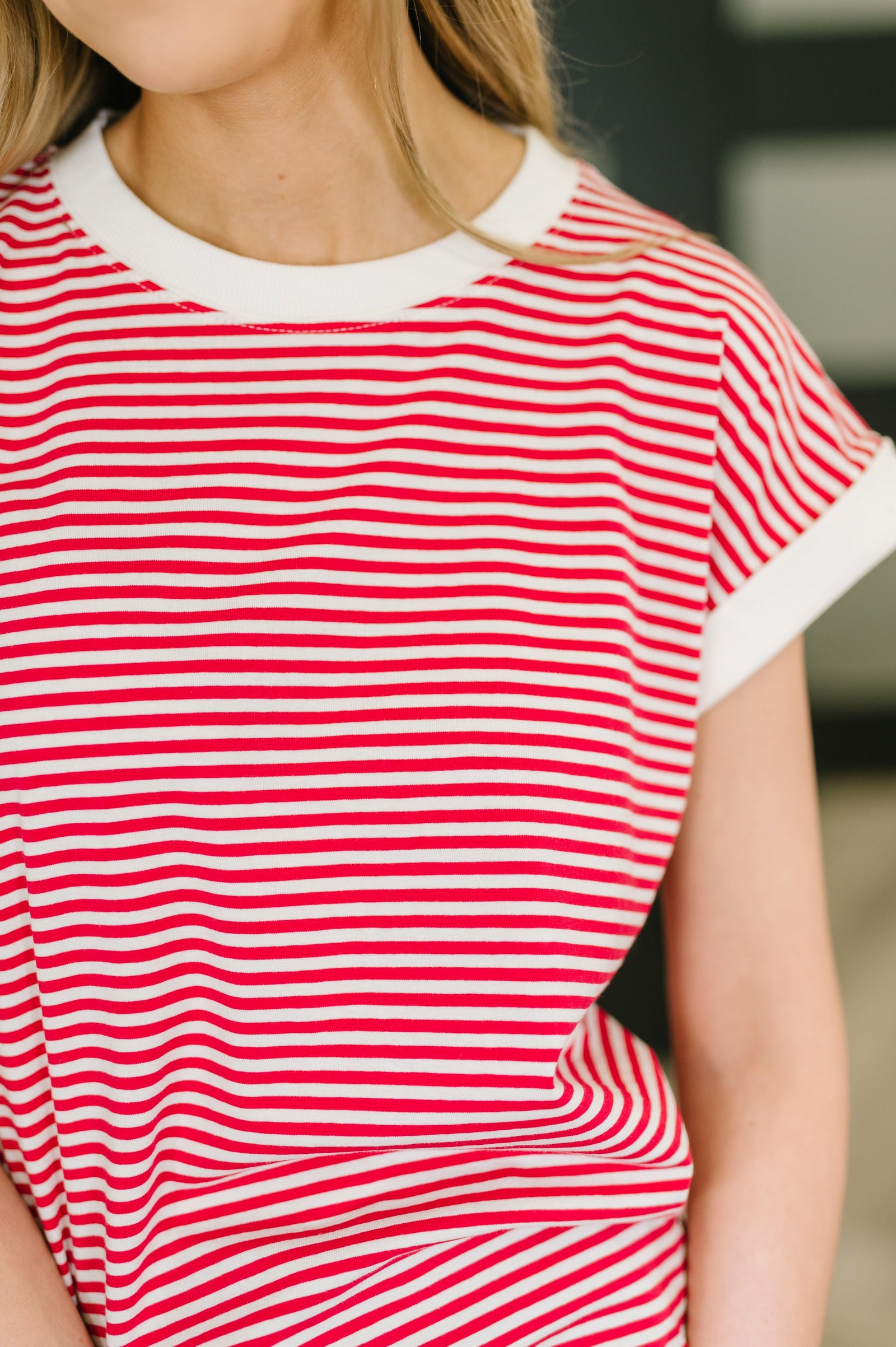 I Wouldn't Mind Short Sleeve Top in Ruby - STB Boutique