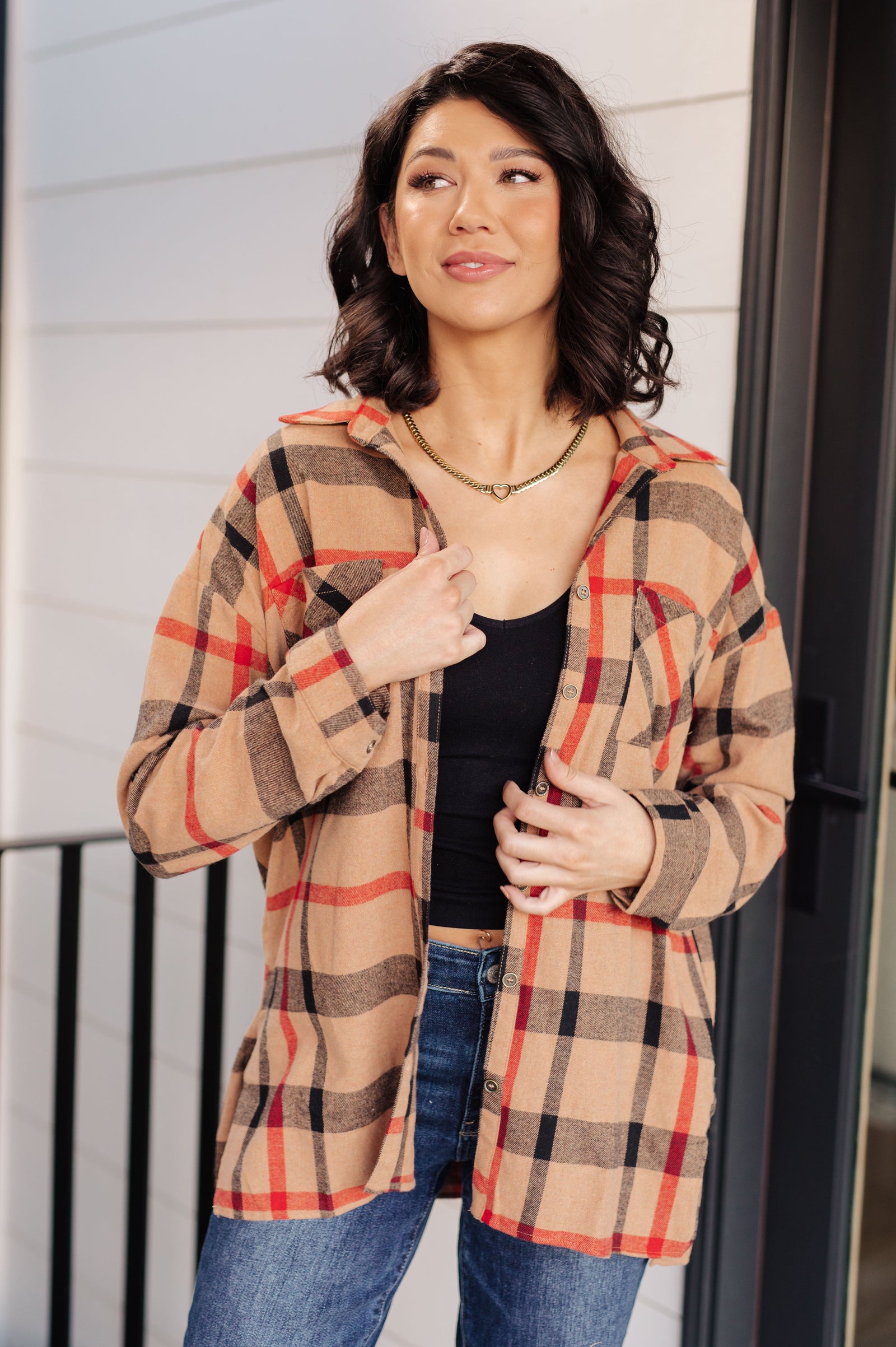 Is It Really Oversized Plaid Button Up (SM-3X)