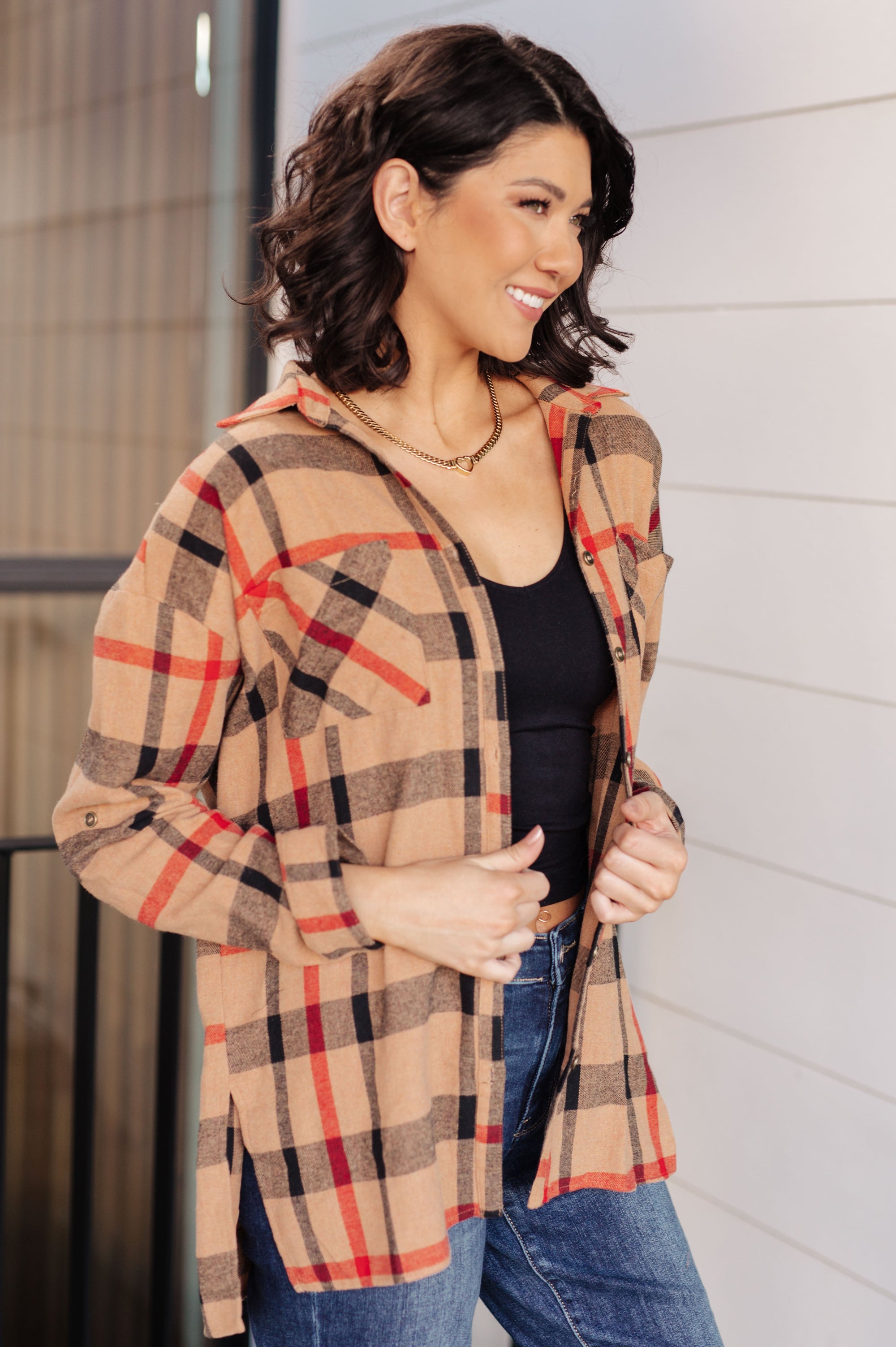 Is It Really Oversized Plaid Button Up (SM-3X)