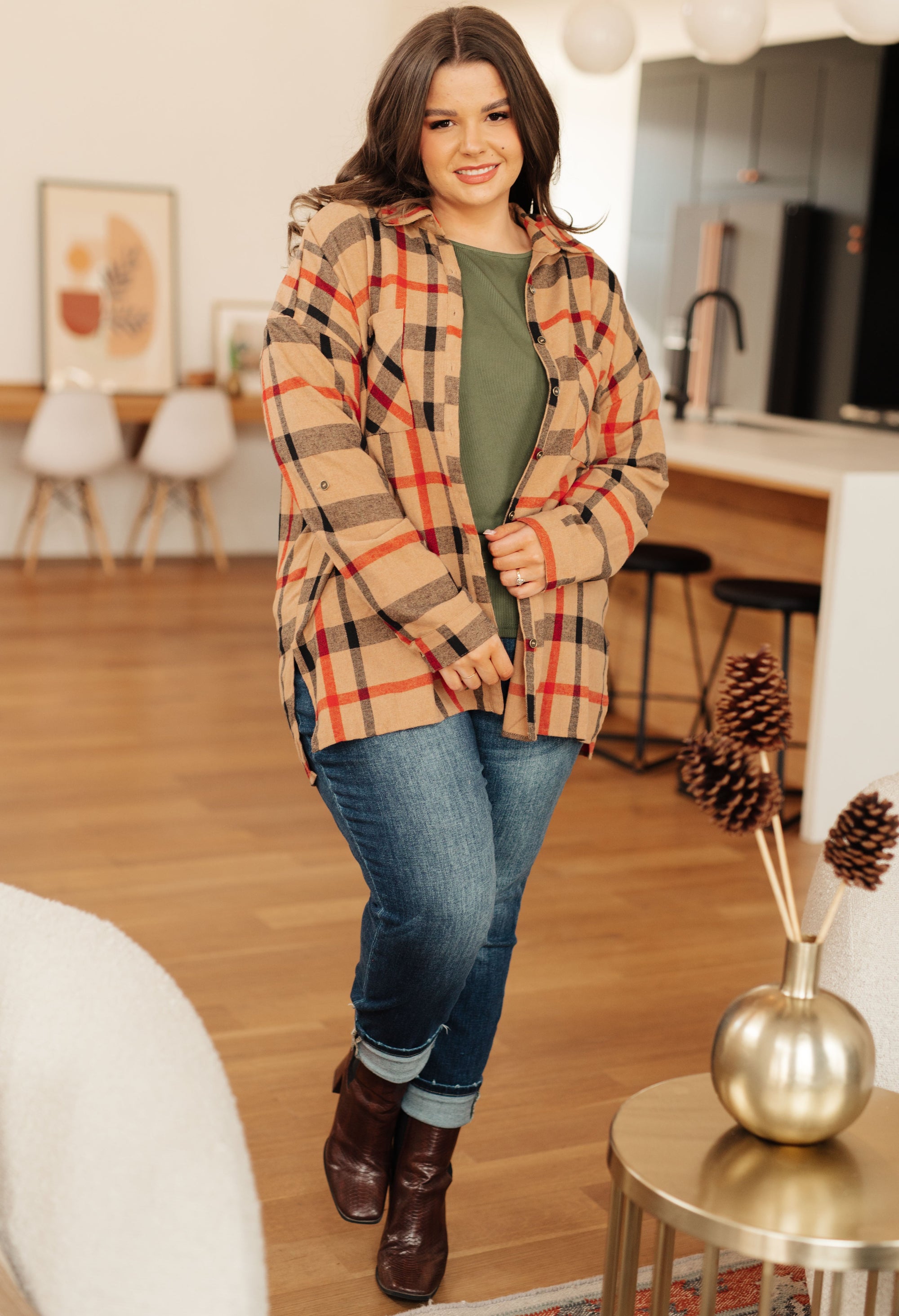 Is It Really Oversized Plaid Button Up (SM-3X)