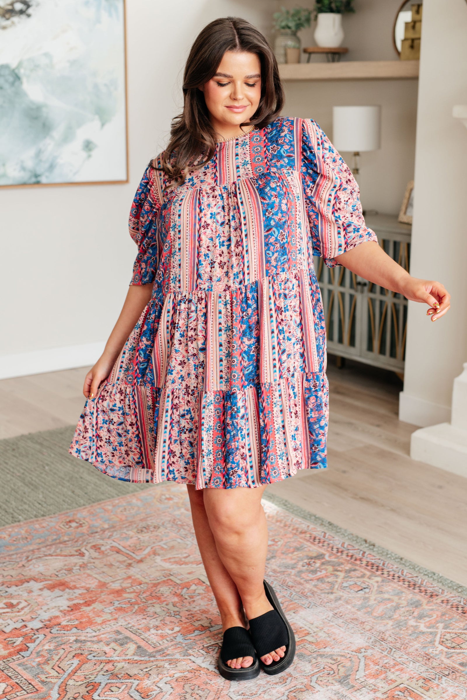 It's a Delicacy Tiered Dress (SM-3X) - STB Boutique