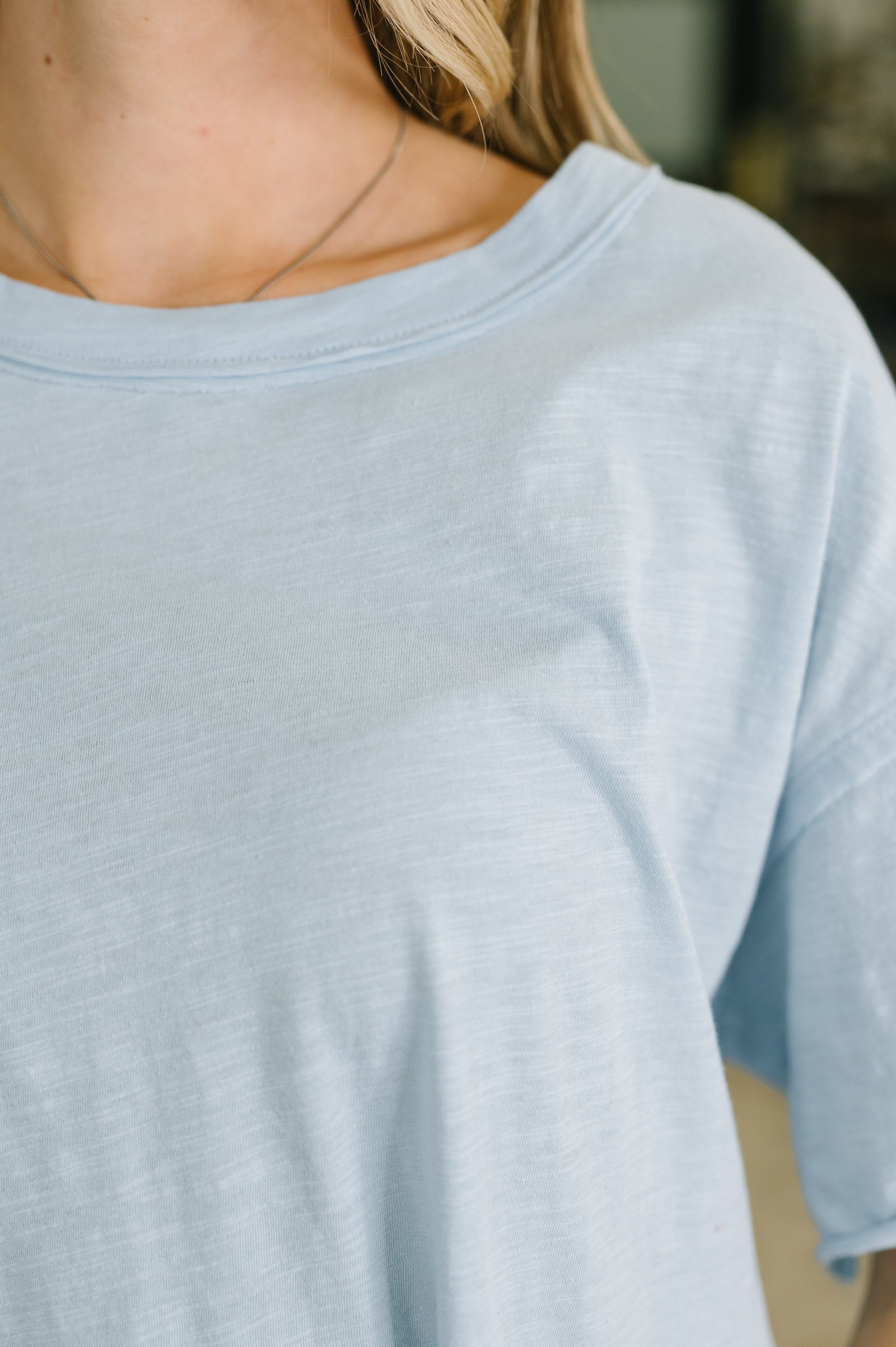 Just Like That Relaxed Heather Tee in Blue (SM-3X)