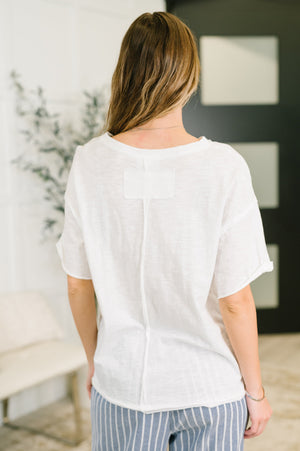 Just Like That Relaxed Heather Tee in Ivory (SM-3X)